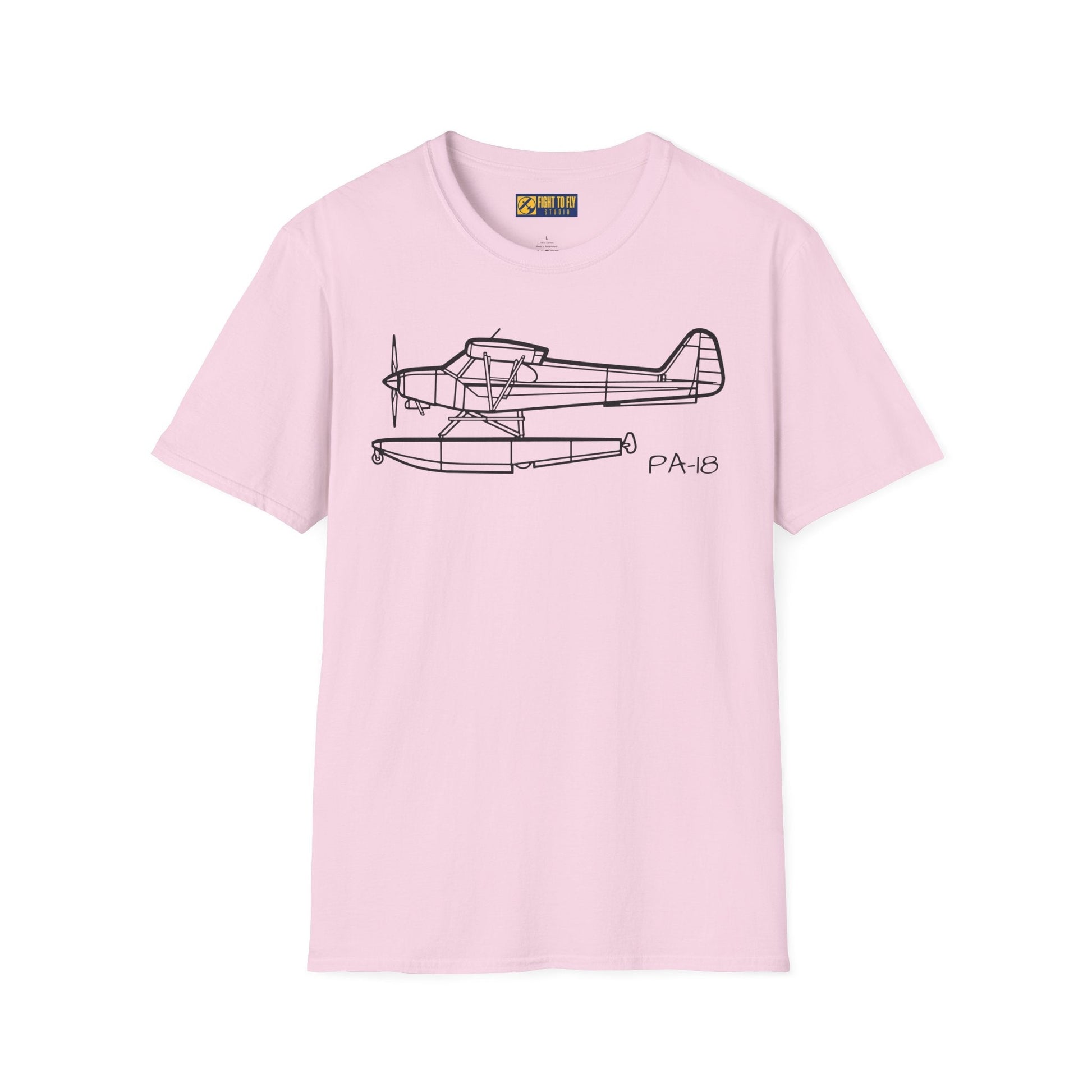 PA-18 Floatplane T-Shirt – Super Cub on Floats Bush Plane Tee - Gifts for pilots - Aviation apparel