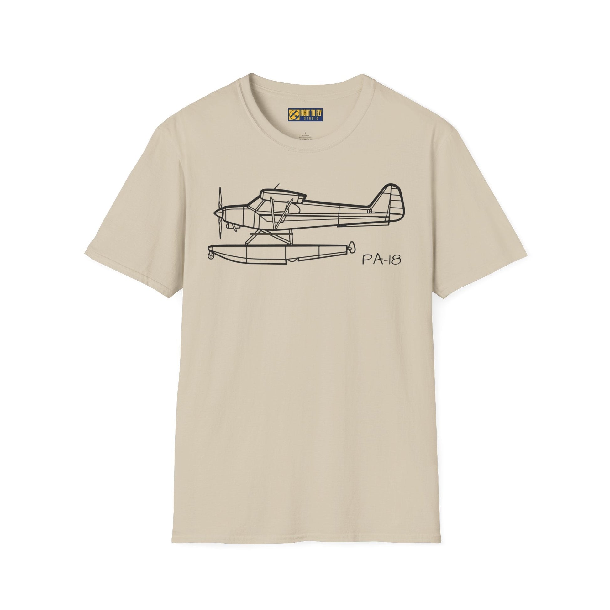PA-18 Floatplane T-Shirt – Super Cub on Floats Bush Plane Tee - Gifts for pilots - Aviation apparel