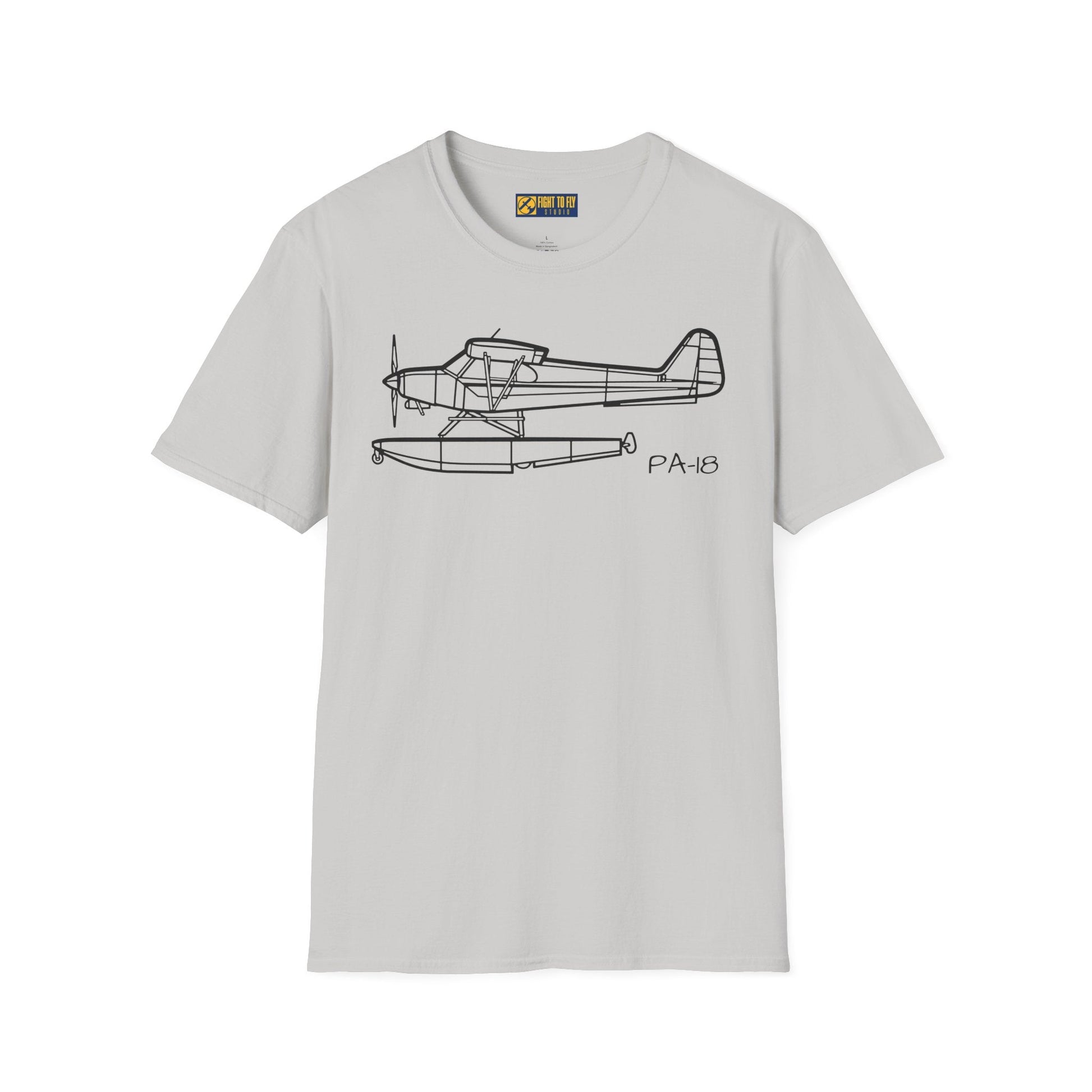 PA-18 Floatplane T-Shirt – Super Cub on Floats Bush Plane Tee - Gifts for pilots - Aviation apparel