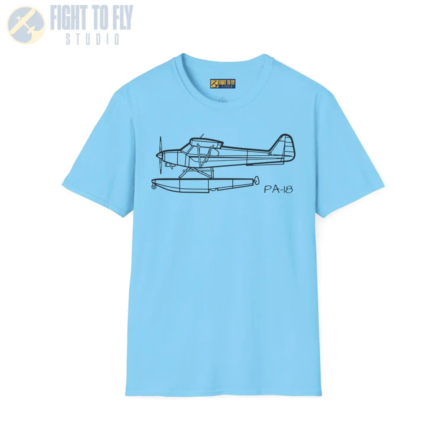 PA-18 Super Cub Floatplane T-Shirt - Pilot gifts - WWII warbird t-shirt