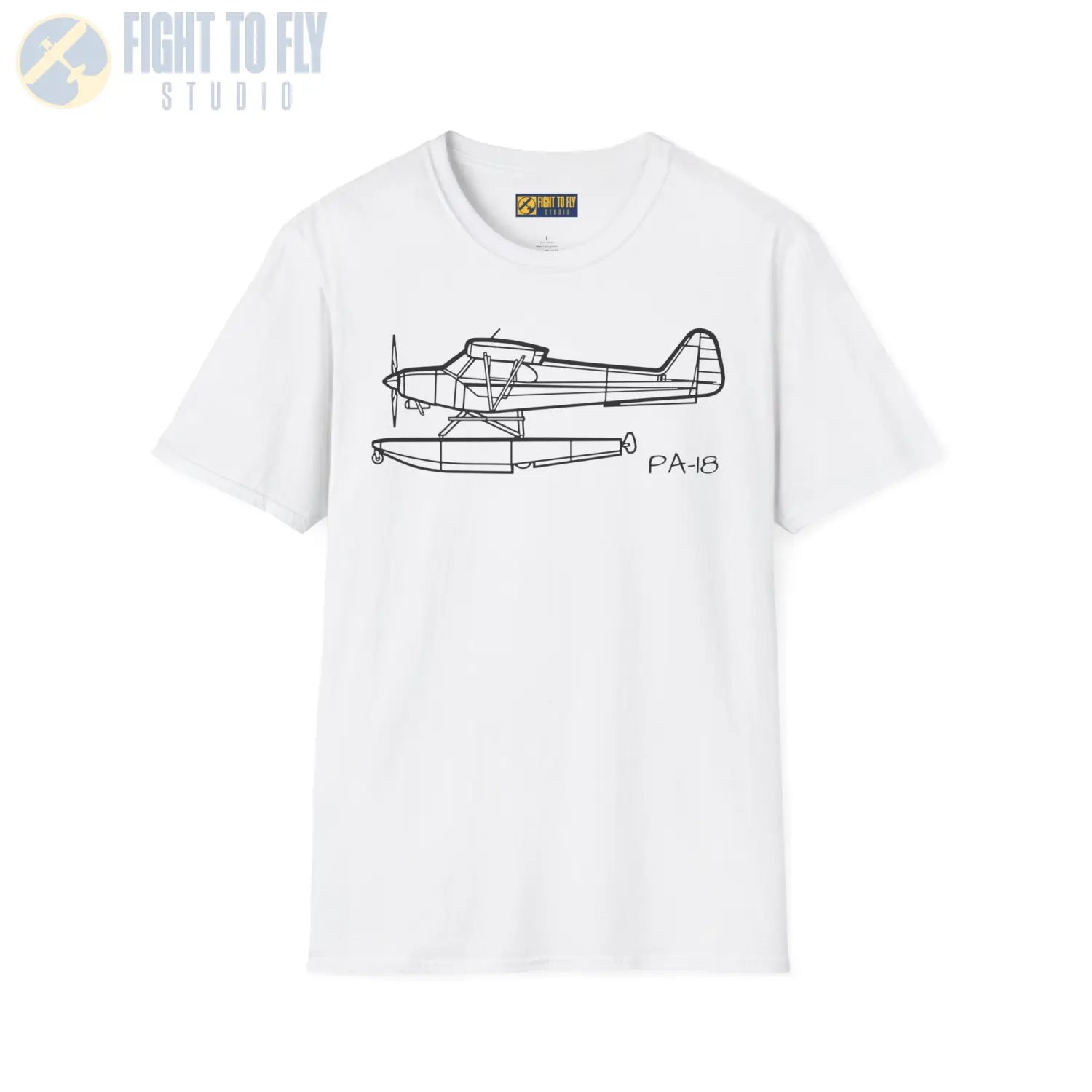 PA-18 Super Cub Floatplane T-Shirt - Pilot gifts - WWII warbird t-shirt