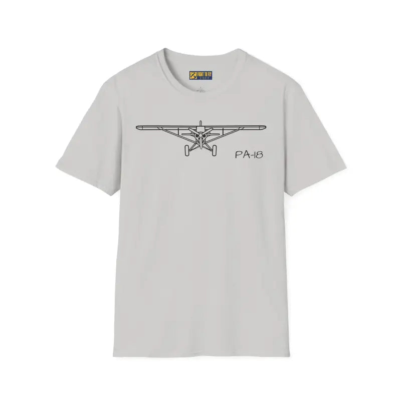 PA-18 Head-On T-Shirt – Super Cub Bush Plane Front View Tee - Pilot gifts - WWII warbird t-shirt