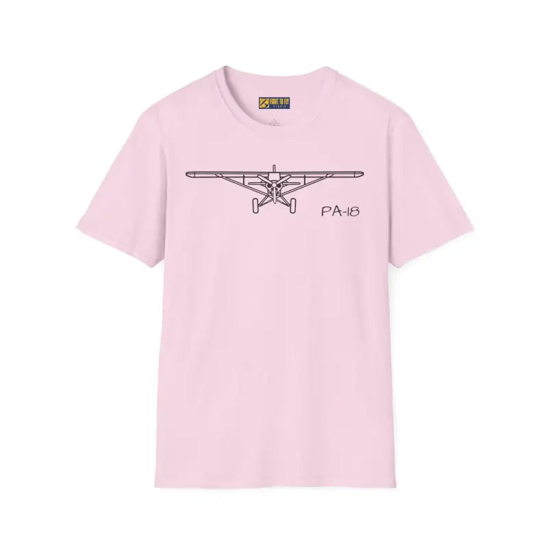 PA-18 Head-On T-Shirt – Super Cub Bush Plane Front View Tee - Pilot gifts - WWII warbird t-shirt