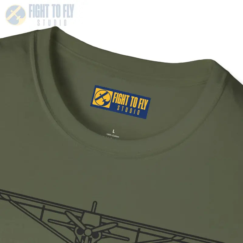 PA-18 Head-On T-Shirt – Super Cub Bush Plane Front View Tee - Pilot gifts - WWII warbird t-shirt