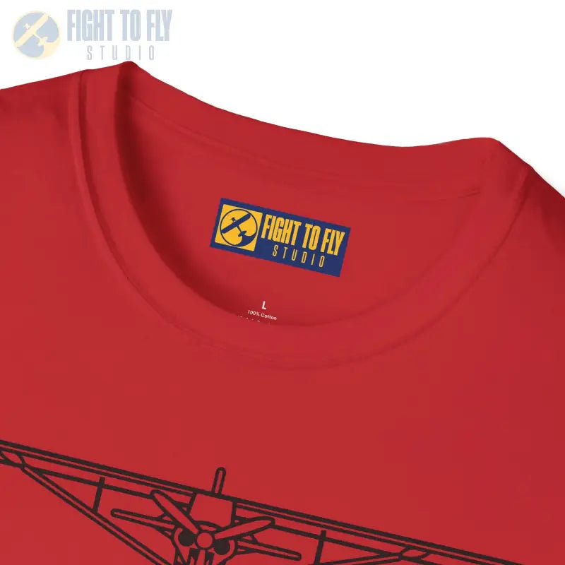 PA-18 Super Cub Head-On - T-Shirt - Pilot gifts - WWII warbird t-shirt