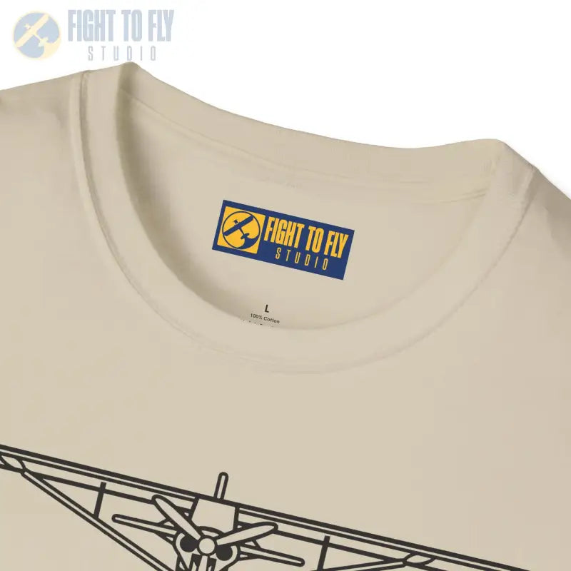 PA-18 Head-On T-Shirt – Super Cub Bush Plane Front View Tee - Pilot gifts - WWII warbird t-shirt