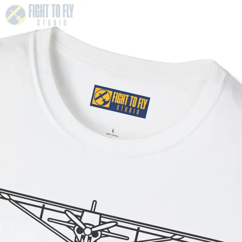 PA-18 Head-On T-Shirt – Super Cub Bush Plane Front View Tee - Pilot gifts - WWII warbird t-shirt