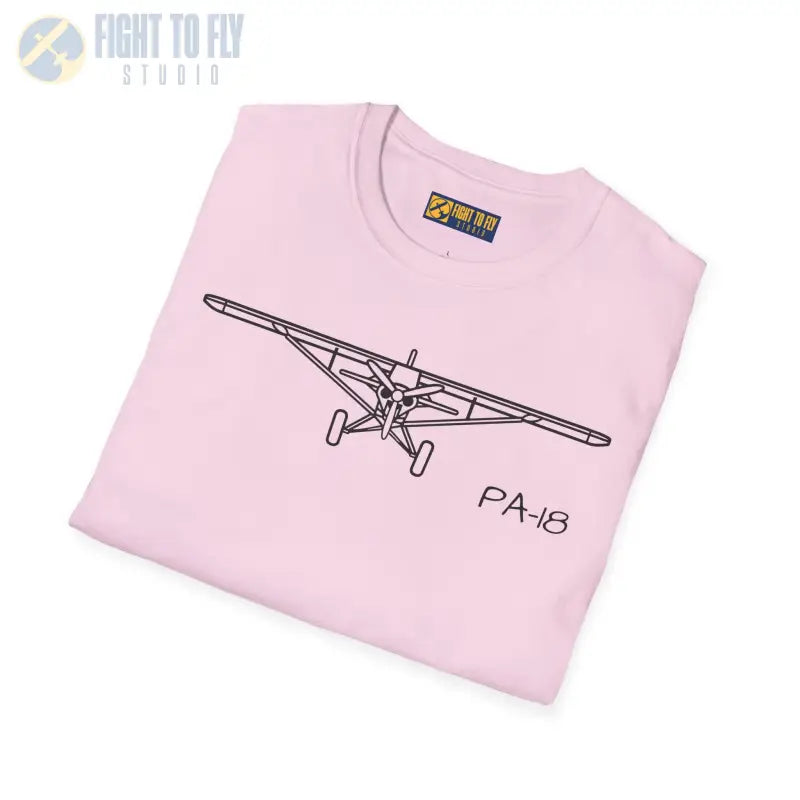 PA-18 Head-On T-Shirt – Super Cub Bush Plane Front View Tee - Pilot gifts - WWII warbird t-shirt