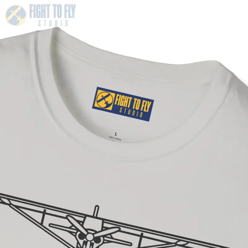 PA-18 Head-On T-Shirt – Super Cub Bush Plane Front View Tee - Pilot gifts - WWII warbird t-shirt
