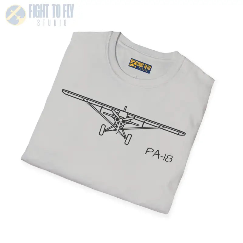 PA-18 Head-On T-Shirt – Super Cub Bush Plane Front View Tee - Pilot gifts - WWII warbird t-shirt