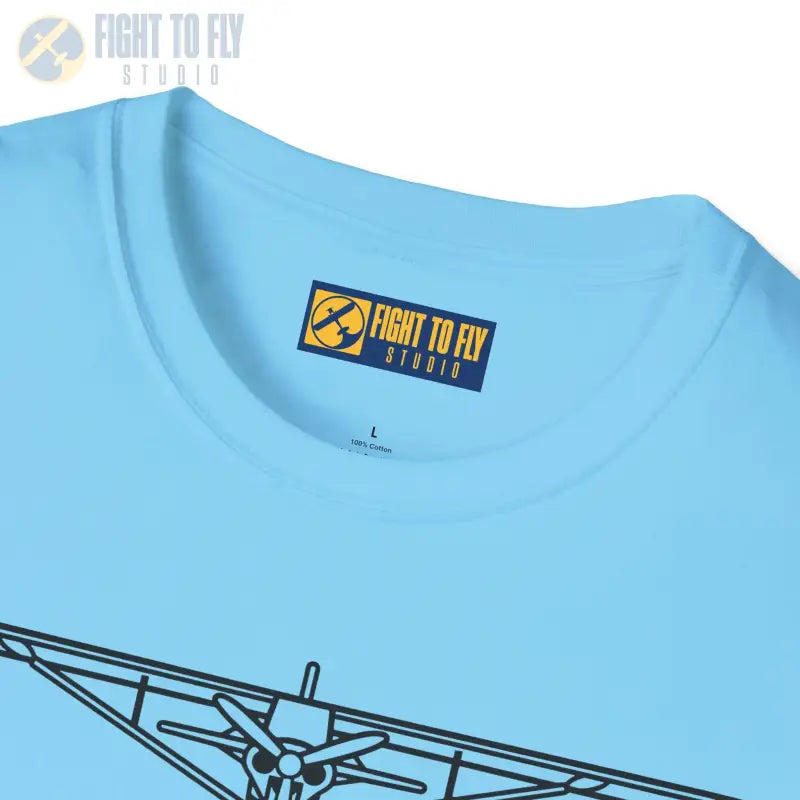PA-18 Head-On T-Shirt – Super Cub Bush Plane Front View Tee - Pilot gifts - WWII warbird t-shirt
