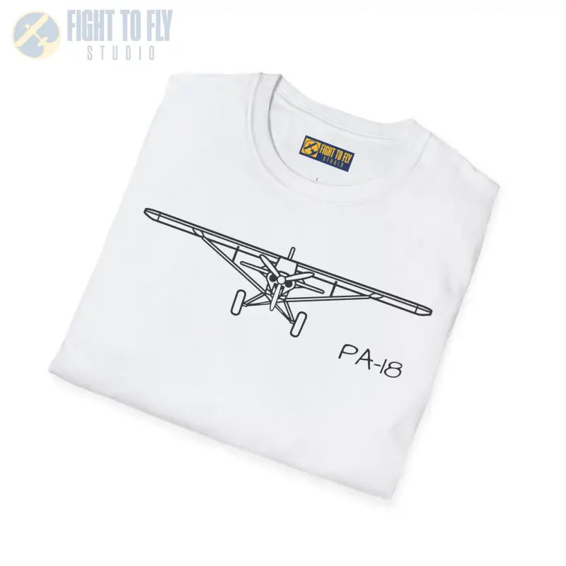 PA-18 Head-On T-Shirt – Super Cub Bush Plane Front View Tee - Pilot gifts - WWII warbird t-shirt