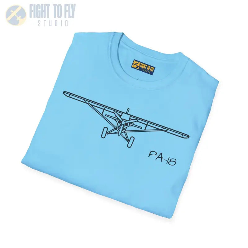 PA-18 Head-On T-Shirt – Super Cub Bush Plane Front View Tee - Pilot gifts - WWII warbird t-shirt