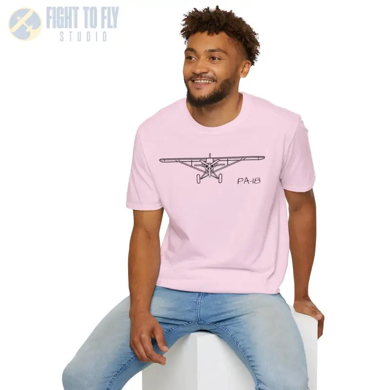 PA-18 Head-On T-Shirt – Super Cub Bush Plane Front View Tee - Pilot gifts - WWII warbird t-shirt