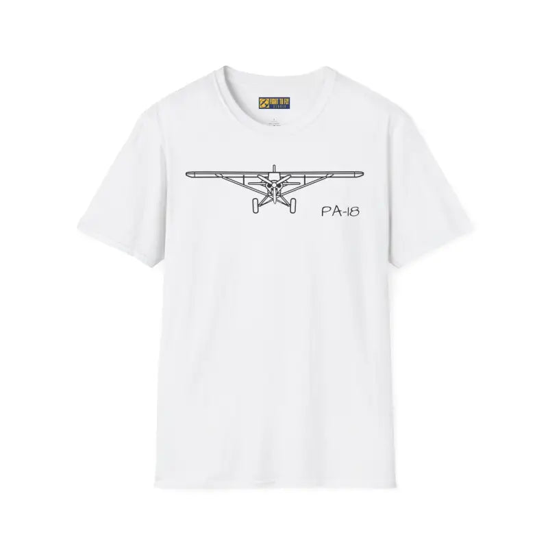 PA-18 Head-On T-Shirt – Super Cub Bush Plane Front View Tee - Pilot gifts - WWII warbird t-shirt