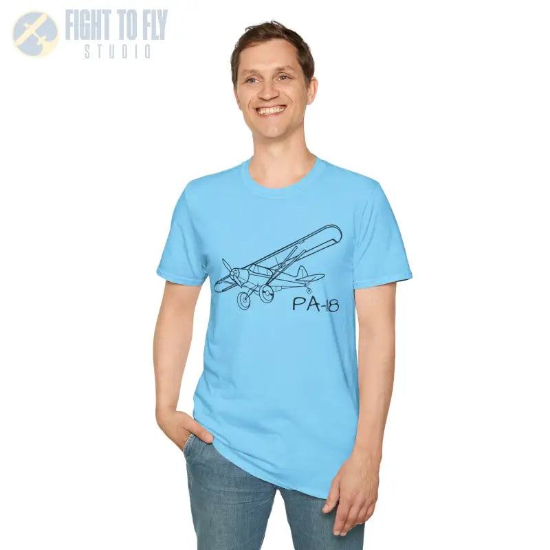 PA-18 T-Shirt – Piper Super Cub STOL Legend Tee - Pilot gifts - WWII warbird t-shirt