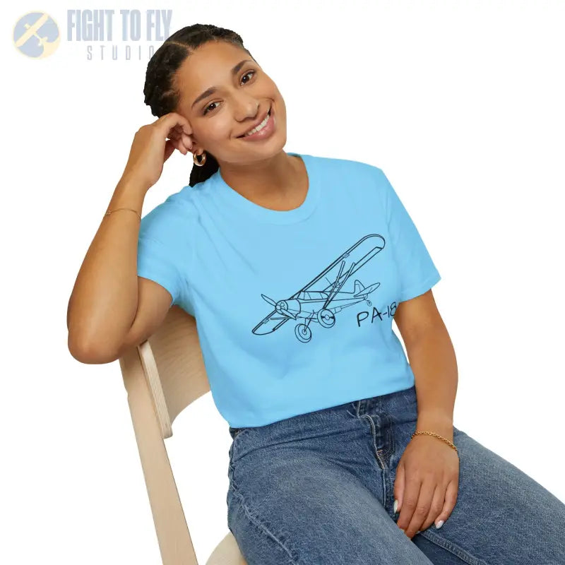 PA-18 Super Cub STOL T-Shirt - Pilot gifts - WWII warbird t-shirt