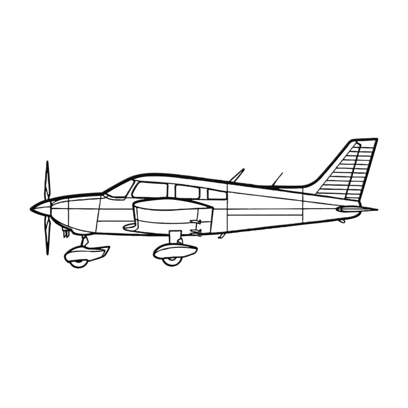 PA 28-180 Die Cut Metal Wall Art - Sign - Pilot gifts - WWII warbird t-shirt