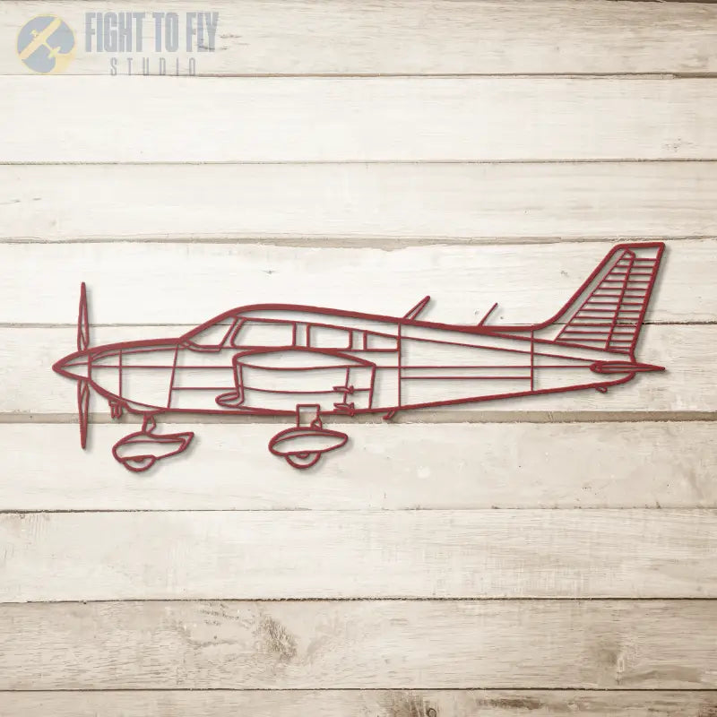 PA 28-180 Die Cut Metal Wall Art - Sign - Pilot gifts - WWII warbird t-shirt