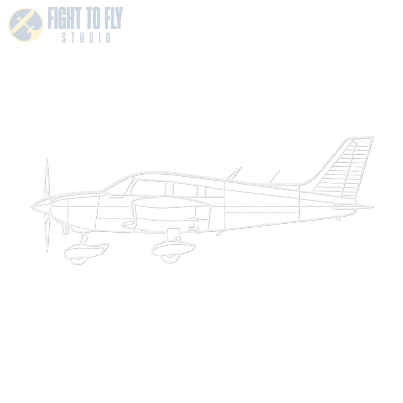 PA 28-180 Die Cut Metal Wall Art - Sign - Pilot gifts - WWII warbird t-shirt