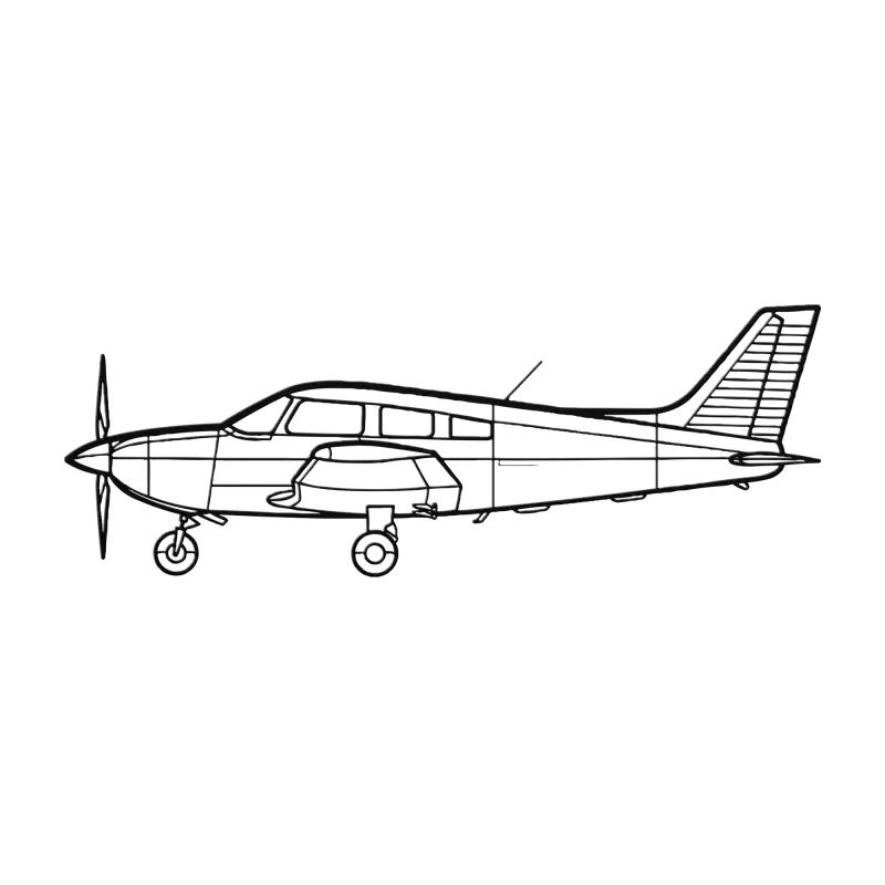 PA-28-181 Die Cut Metal Wall Art - Sign - Pilot gifts - WWII warbird t-shirt