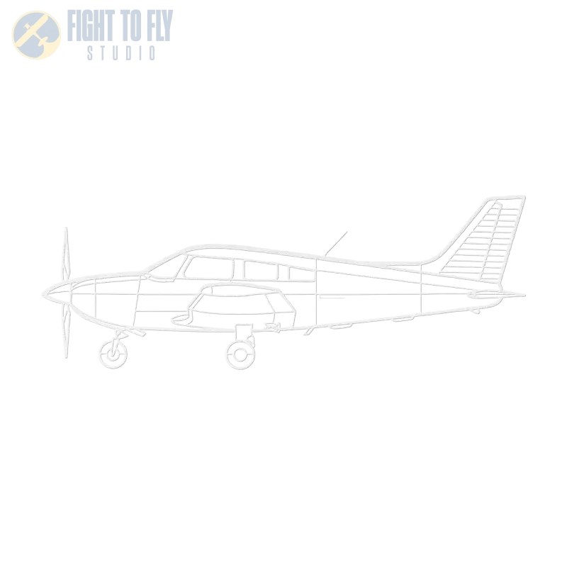 PA-28-181 Die Cut Metal Wall Art - Sign - Pilot gifts - WWII warbird t-shirt