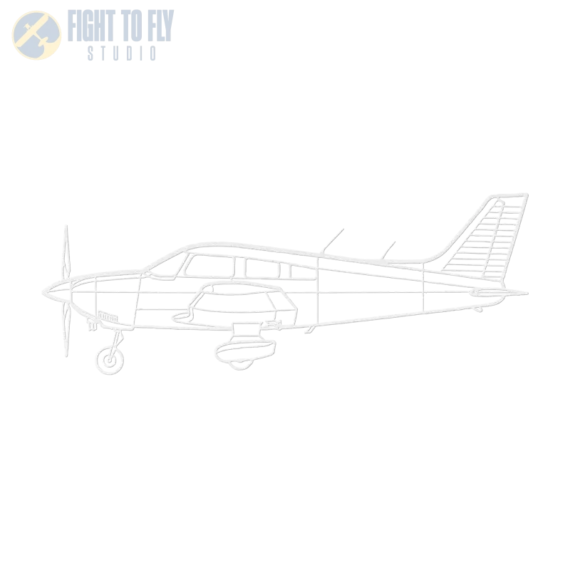 PA 28-181 Die Cut Metal Wall Art - Sign - Pilot gifts - WWII warbird t-shirt