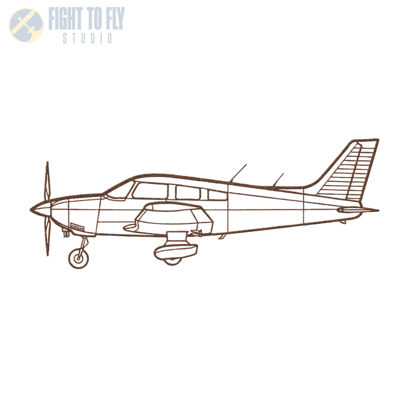 PA 28-181 Die Cut Metal Wall Art - Sign - Pilot gifts - WWII warbird t-shirt