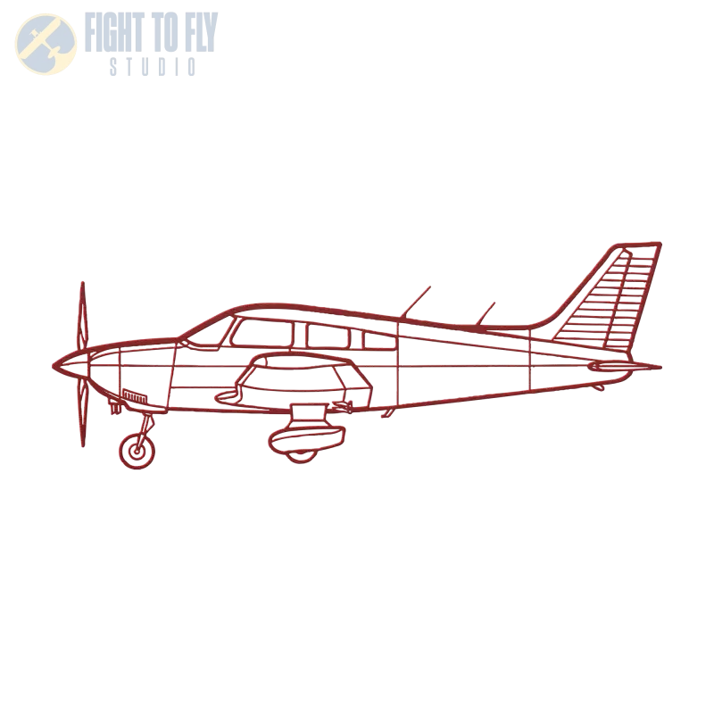 PA 28-181 Die Cut Metal Wall Art - Sign - Pilot gifts - WWII warbird t-shirt
