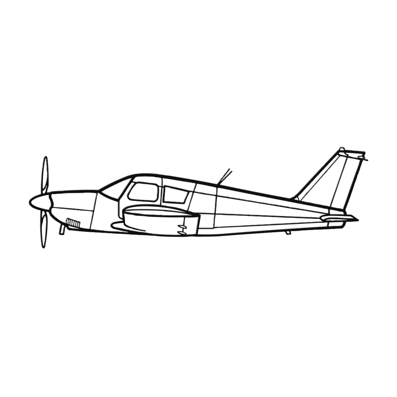 PA 28 Arrow Die Cut Metal Wall Art - Sign - Pilot gifts - WWII warbird t-shirt