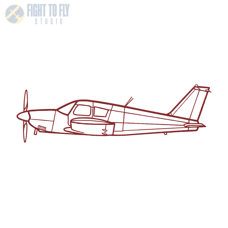 PA 28 Arrow Die Cut Metal Wall Art - Sign - Pilot gifts - WWII warbird t-shirt