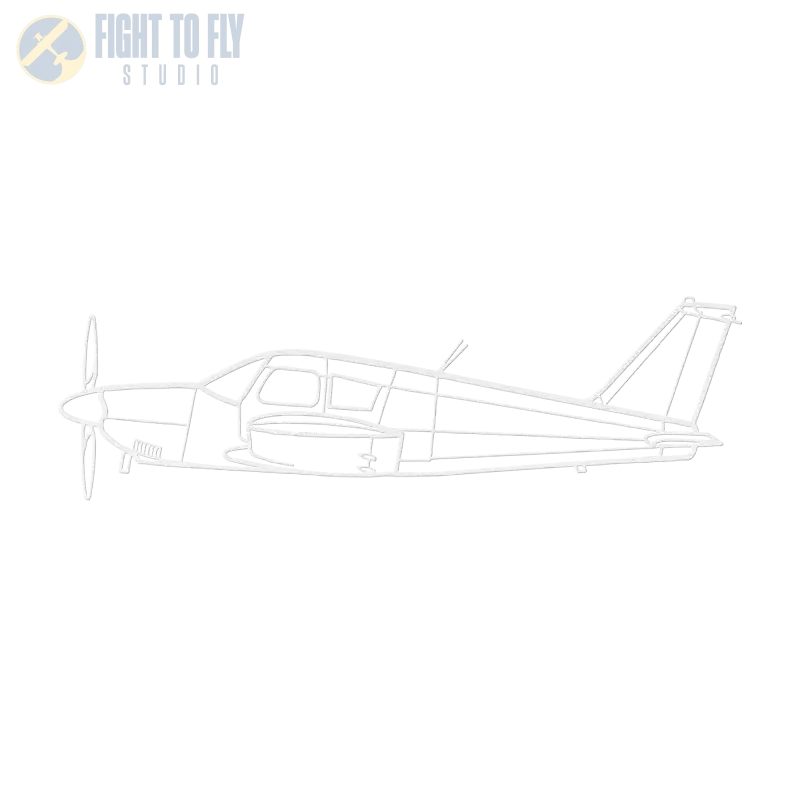 PA 28 Arrow Die Cut Metal Wall Art - Sign - Pilot gifts - WWII warbird t-shirt