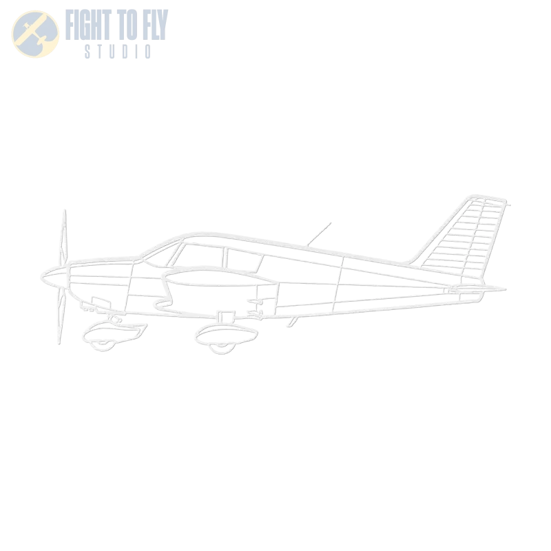 PA 28 Die Cut Metal Wall Art - Sign - Pilot gifts - WWII warbird t-shirt