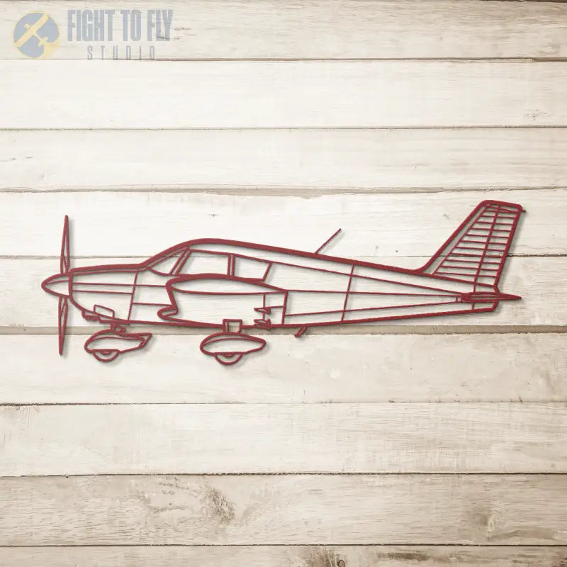 PA 28 Die Cut Metal Wall Art - Sign - Pilot gifts - WWII warbird t-shirt