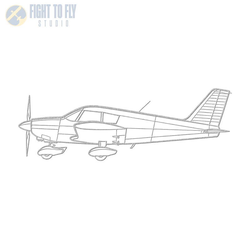 PA 28 Die Cut Metal Wall Art - Sign - Pilot gifts - WWII warbird t-shirt