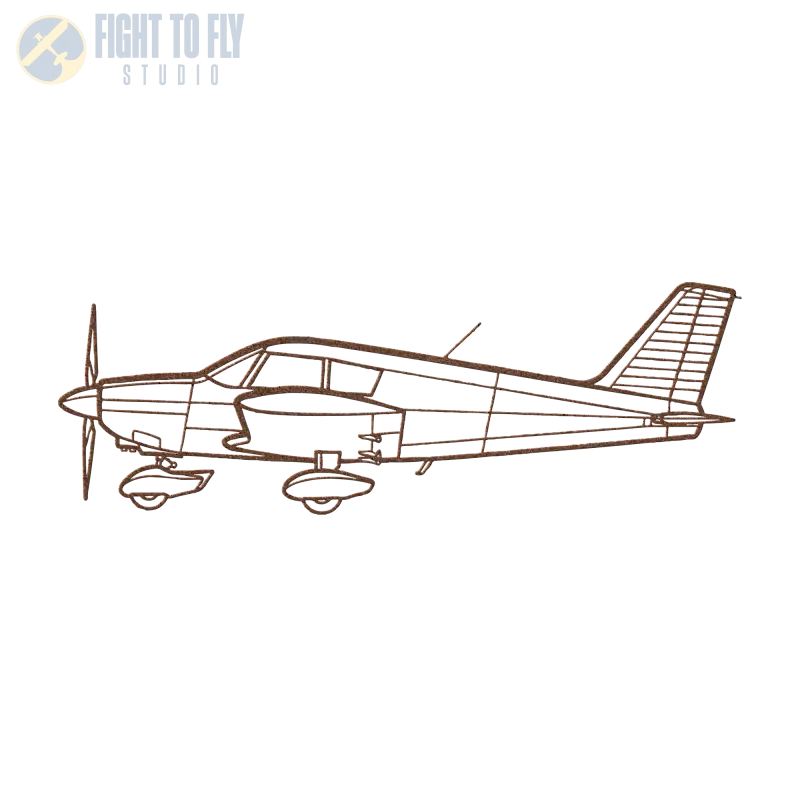 PA 28 Die Cut Metal Wall Art - Sign - Pilot gifts - WWII warbird t-shirt