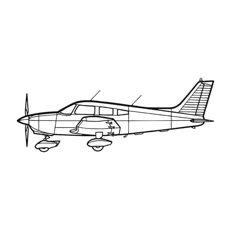 PA 28 Warrior Die Cut Metal Wall Art - Sign - Pilot gifts - WWII warbird t-shirt