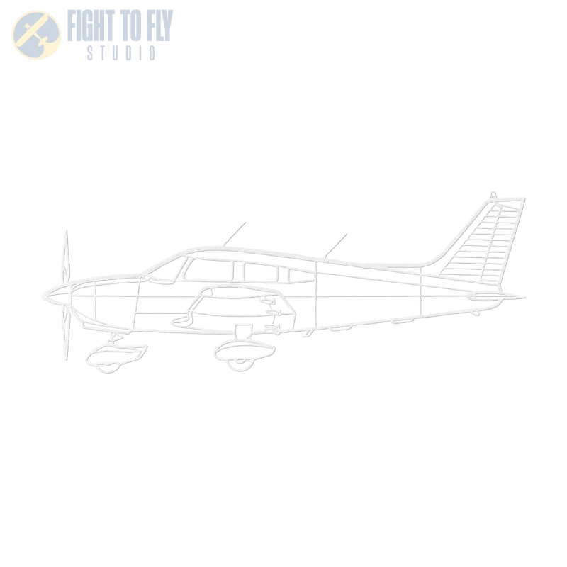 PA 28 Warrior Die Cut Metal Wall Art - Sign - Pilot gifts - WWII warbird t-shirt