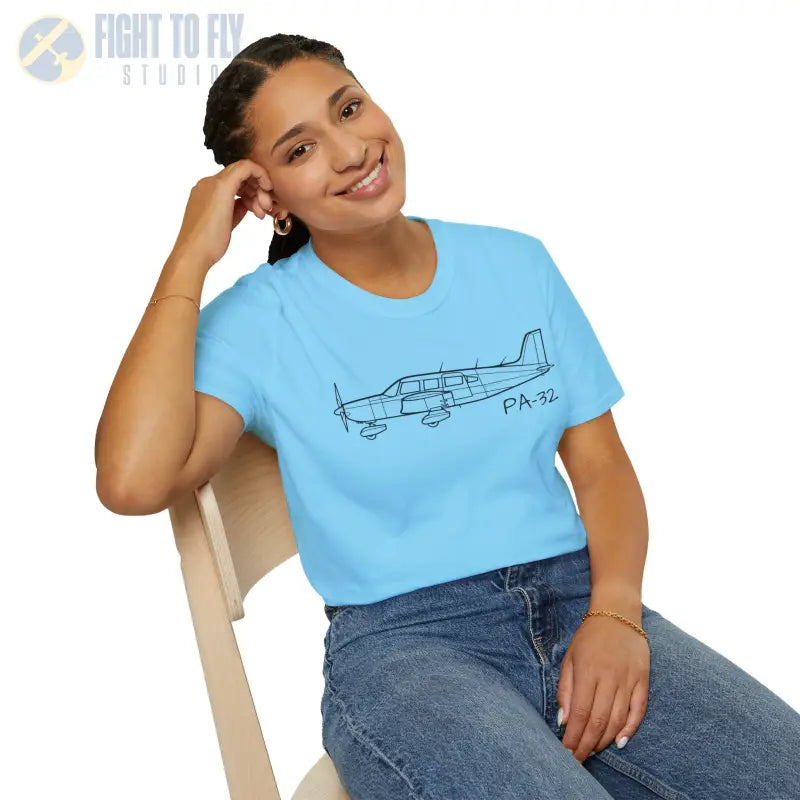 PA-32 T-Shirt – Piper Cherokee Six / Saratoga Utility Cruiser Tee - Pilot gifts - WWII warbird t-shirt