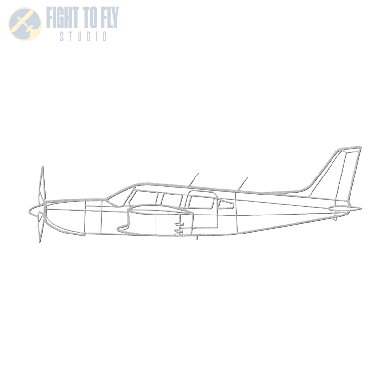 PA 32R-301 Die Cut Metal Wall Art - Sign - Pilot gifts - WWII warbird t-shirt