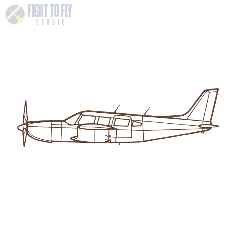 PA 32R-301 Die Cut Metal Wall Art - Sign - Pilot gifts - WWII warbird t-shirt