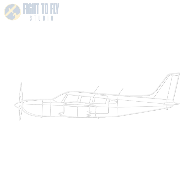 PA 32R-301 Die Cut Metal Wall Art - Sign - Pilot gifts - WWII warbird t-shirt
