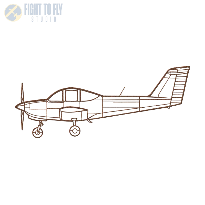 PA 38 Die Cut Metal Wall Art - Sign - Pilot gifts - WWII warbird t-shirt