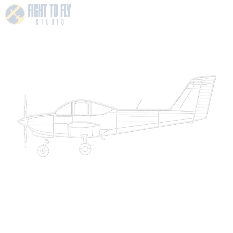 PA 38 Die Cut Metal Wall Art - Sign - Pilot gifts - WWII warbird t-shirt
