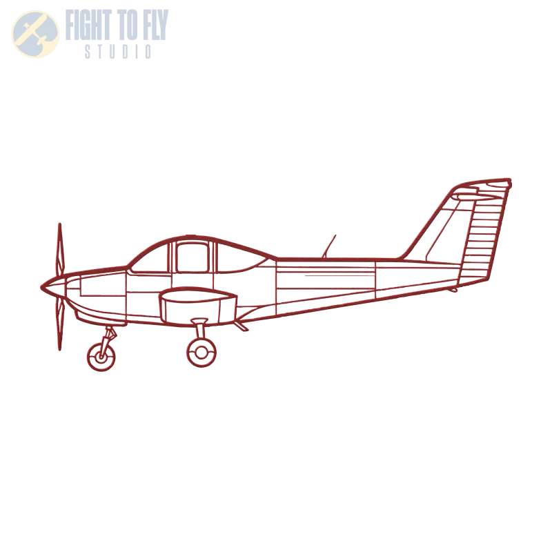 PA 38 Die Cut Metal Wall Art - Sign - Pilot gifts - WWII warbird t-shirt