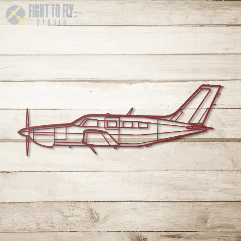 PA 46-350 Die Cut Metal Wall Art - Sign - Pilot gifts - WWII warbird t-shirt