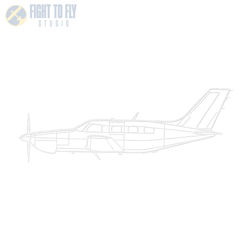 PA 46-350 Die Cut Metal Wall Art - Sign - Pilot gifts - WWII warbird t-shirt