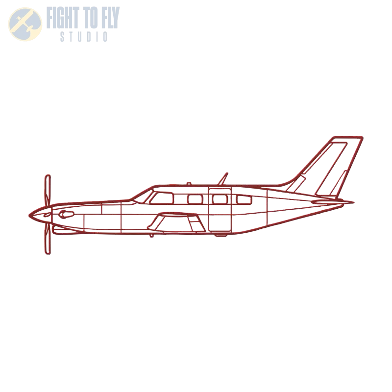 PA 46 Die Cut Metal Wall Art - Sign - Pilot gifts - WWII warbird t-shirt