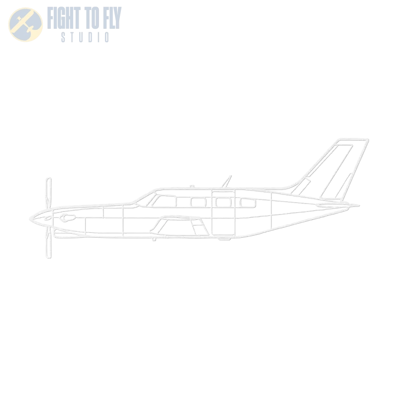 PA 46 Die Cut Metal Wall Art - Sign - Pilot gifts - WWII warbird t-shirt