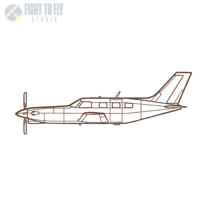 PA 46 Die Cut Metal Wall Art - Sign - Pilot gifts - WWII warbird t-shirt